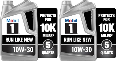 Image of Mobil 1 Advanced Full Synthetic Motor Oil 10W-30, 5 Quart (Pack of 2)