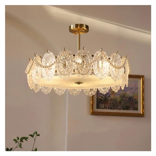 Lustre de plafond LED en cristal pour sublimer l'ambiance de votre salle à manger chic 50cm