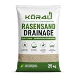 kör4u Rasensand 25kg, 0,4-1,4 mm, gewaschener Sand, zur...