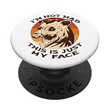 Meme humoristique « I'm not mad this is just my face » PopSockets PopGrip Interchangeable