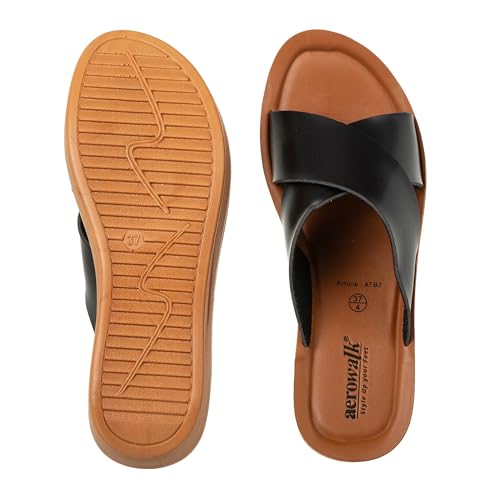 Image of AEROWALK Stylish Fashion Slipper for Women | Comfortable| Lightweight | Anti Skid | Casual Office Footwear (ATB2)