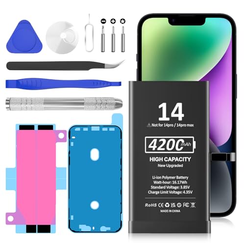 Batterie pour iPhone 14 4200 mAh avec son kit d outils de remplacement