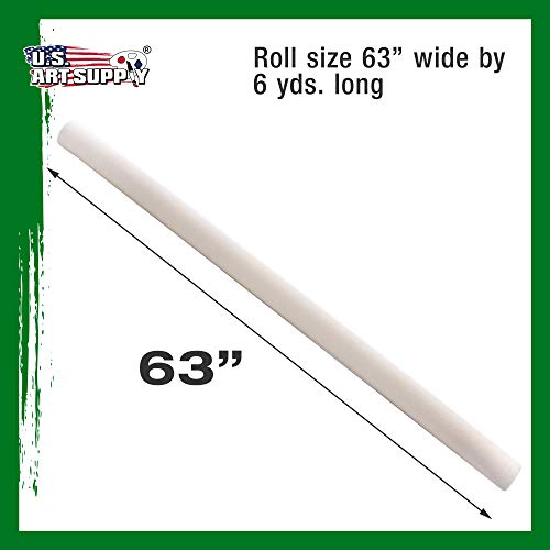 U.s. Art Supply 63" Wide X 6 Yard Long Canvas Roll - 100% Cotton 7 Ounce Un-Primed Artist Painting #TOP2