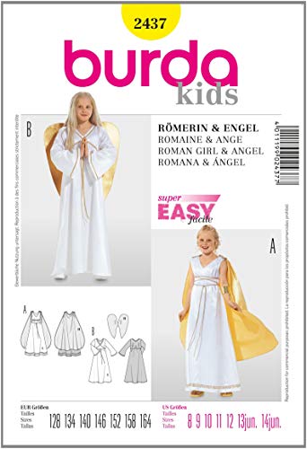 Burda B2437 Patron de Couture Romaine et Ange 19 x 13 cm
