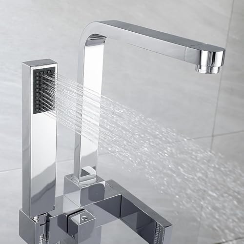 Ensemble de douche et robinet de baignoire autoportant stable et sans fuite - 3