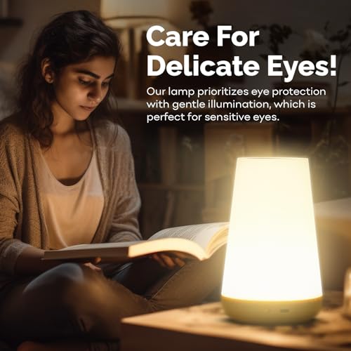 Faweima Illuminate Led Night Light Touch Lamp - Smart Touch Cordless Rechargeable Lamp For Bedroom Night Stand With Remote Control thumb #4