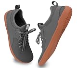 DYISOFY Zapatillas Barefoot Mujer Hombre Calzado Minimalista Zapatos Deportivas Casual Anchas Ligeras Antideslizante Transpirable para Primavera Verano Caminar Gym Fitness Trail (Marrón Oscuro, 43 EU)