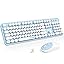 KNOWSQT Wireless Keyboard And Mouse Combo, Pale Pink Full-Sized 2.4G Silent Keycap Colorful Keyboards, USB Dongle Plug Play, Laptop, Windows, PC, Mac - View #9