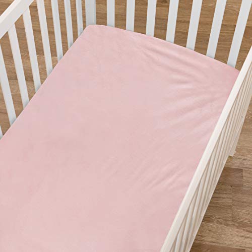 Tl Care Heavenly Soft Chenille Fitted Crib Sheet For Standard Crib And Toddler Mattresses, Pink, 28 X 52, For Girls #TOP3