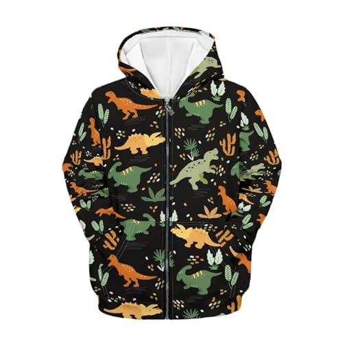 SEANATIVE Kids Zip Up Hooded Sweatshirt Long Sleeve Casual Sport Jacket with Pocket for Boys Girls