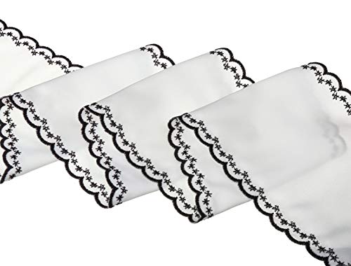 Allegra K Silk Like Ribbon Scarf Lace Embroidery Pure Skinny Neckerchief Long Narrow Waistband Hairband4