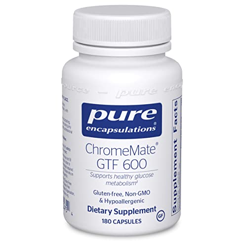 Pure Encapsulations - ChromeMate GTF 600 - Unique Chromium Polynicotinate Supplement - 180 Capsules