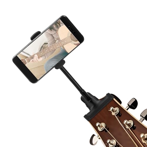 Support smartphone tête guitare pour diffusion live et cours à la maison