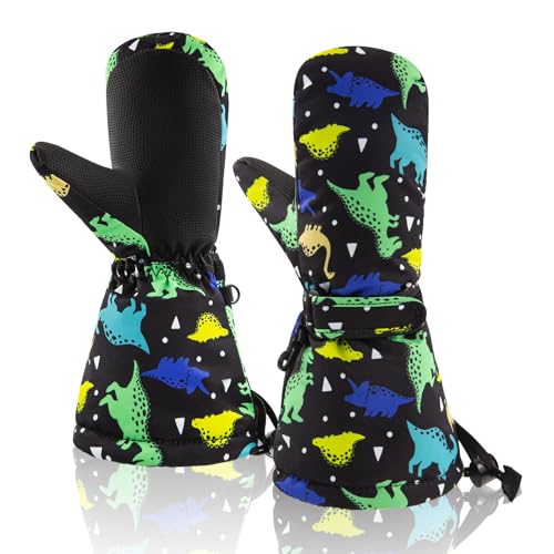 Image of BAVST Winter Kids Waterproof Gloves for Boys Girls Snow Ski Toddler Baby Mittens Outdoor for Infant Teens 1-5T