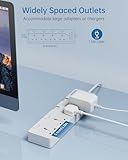 AICODE 4-Way Extension Lead With USB Slots, Surge Protected, 1.5M Extension Cable, Individual Switches, 1 USB C & 3 USB A Ports, Multi Plug Adapter Socket, Wall Mount for Home, Office White - Image 6