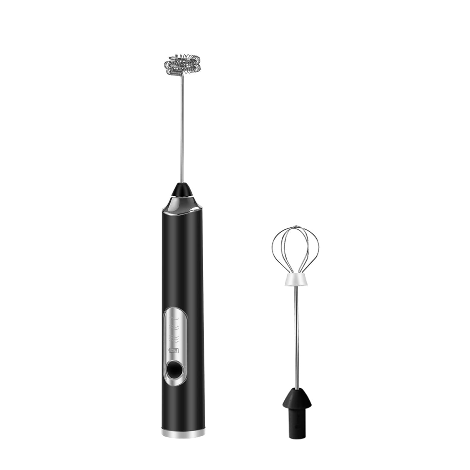 NVOQILIN Electric Milk Frother Stainless Steel Coffee Foam Maker Rechargeable Coffee Whipper Handheld Whisk for Latte Home Frother Electric Whisk