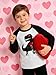 Toddler Boys Valentines Dinosaur T-Shirt Flip Sequin Shirt Dino Heart Glasses Tops Long Sleeve Cotton Tees 4T, Black