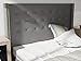 LA WEB DEL COLCHON - Cabecero tapizado California para Cama de 180 (200 x 120 cms) Gris Ceniza | Cama Juvenil | Cama Matrimonio | Cabezal Cama |