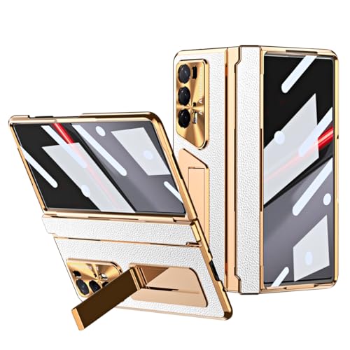 Coque Honor Magic V2 RSR antichoc 360 protection écran intégrée doré blanc
