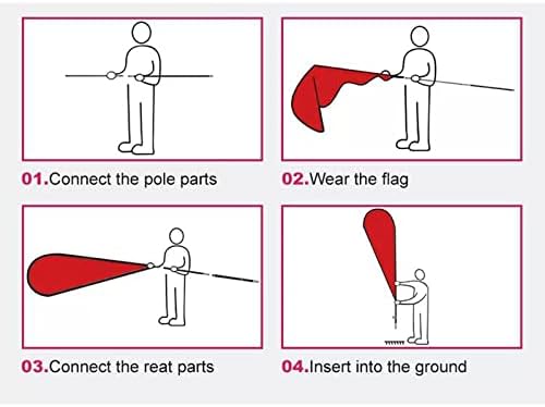 Custom Feather Flags, Personalized Double Sided Feather Flag Banner for Business Outside Advertising, Customized Your Own Logo Text Design (Teardrop Flag Only, 110x290cm/3.6x9.5FT)