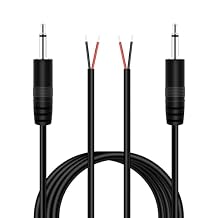 Fancasee 3.5mm 1/8" to Speaker Wire, 2-Pack 10FT 3.5mm TS Mono Male Plug to Bare Wire Pigtail Connector Adapter Repair 3.5mm Jack Audio Cable for Speaker, Trigger Cable