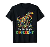 Its Ok to Be Different Dinosaur Autism Awareness Kids Boys T-Shirt