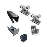 Bodenführung-Set Profil 2mx80x80mm FeNL Laufwerk freitragend, Bausatz für Schiebetor L5,5m