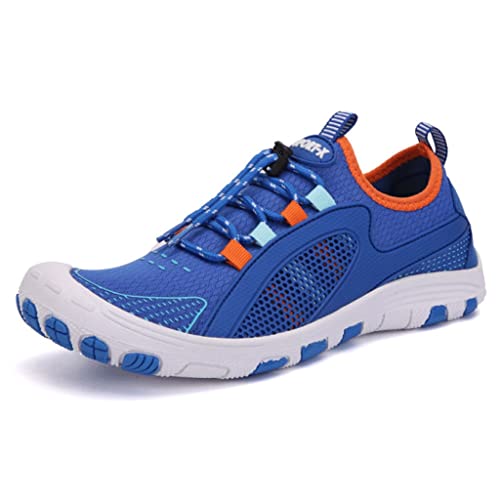 JJWC Zapatos para hombre al aire libre Creek para esquí acuático, senderismo, escalada, fitness, caminadora deportiva (color: azul, tamaño: 43)