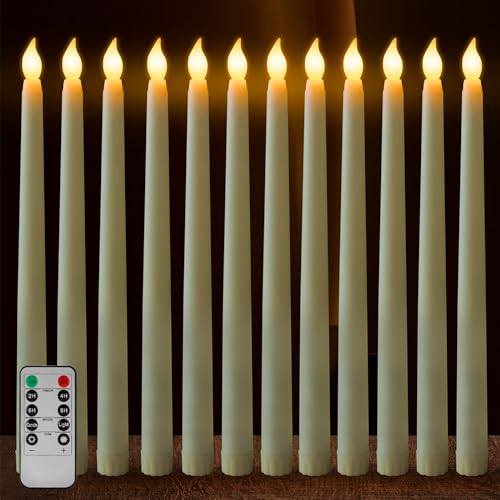 Bougies coniques sans flamme de 27 cm pour une décoration de table sécurisée