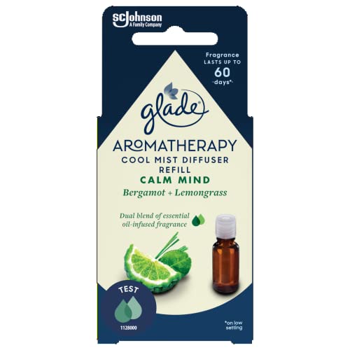 Glade Aromatherapy Essential Oil Diffuser Refill, Cool Mist Aromatherapy Diffuser & Air Freshener for Home, Calm Mind with Bergamot & Lemongrass Scent, 17.4ml - Image 2