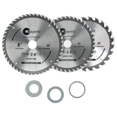Dapetz 3pk TCT Circular Saw Blades Cover