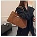 Base'ic Suede Tote Bag for Women – Slouchy Faux Suede Shoulder Purse, Large Capacity Fashion Handbag for Work & Travel (Brown)
