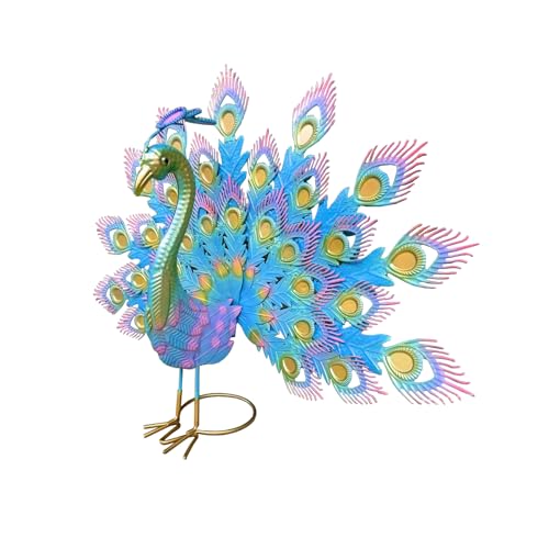 Magnifique Ornement de Statue de Paon, Statue de Jardin de Paon en Métal, Paon en Métal Debout, Décoration de Cour de Paon en Métal, Sculpture...