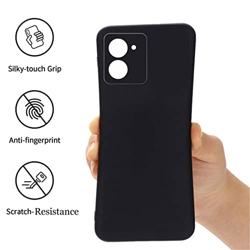 Image of A rtistque Liquid Silicone Back Cover Case for Realme C33 Matte Shockproof TPU Soft Flexible with Camera Protection - Black