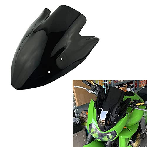 DFMT Black Windshield Windscreen Fit for Kawasaki Z1000 2003 2004 2005 2006 Wind Deflector Motorcycle Front ABS Plastic Wind Screen