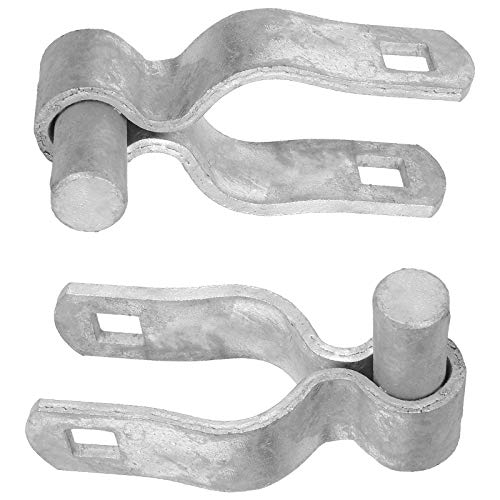 Ziqi 4Pcs Chain Link Gate Hinge 1-3/8" Galvanized Male Post Gate Hinges, Chain Link Fence Gate Post Hinge Use For 1-3/8" Outside Diameter Post/Pipe #TOP4