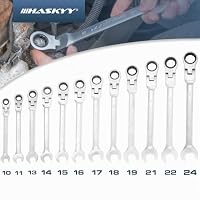 25tlg Ring-Ratschenschlüssel 1/4"-1" 10-24mm Kombi Satz Set metrisch+zoll – Ansicht 3