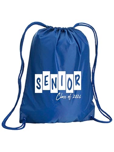 zerogravitee Boxed Senior Class of 2026 Cinch Pack in Royal - Large 17x20