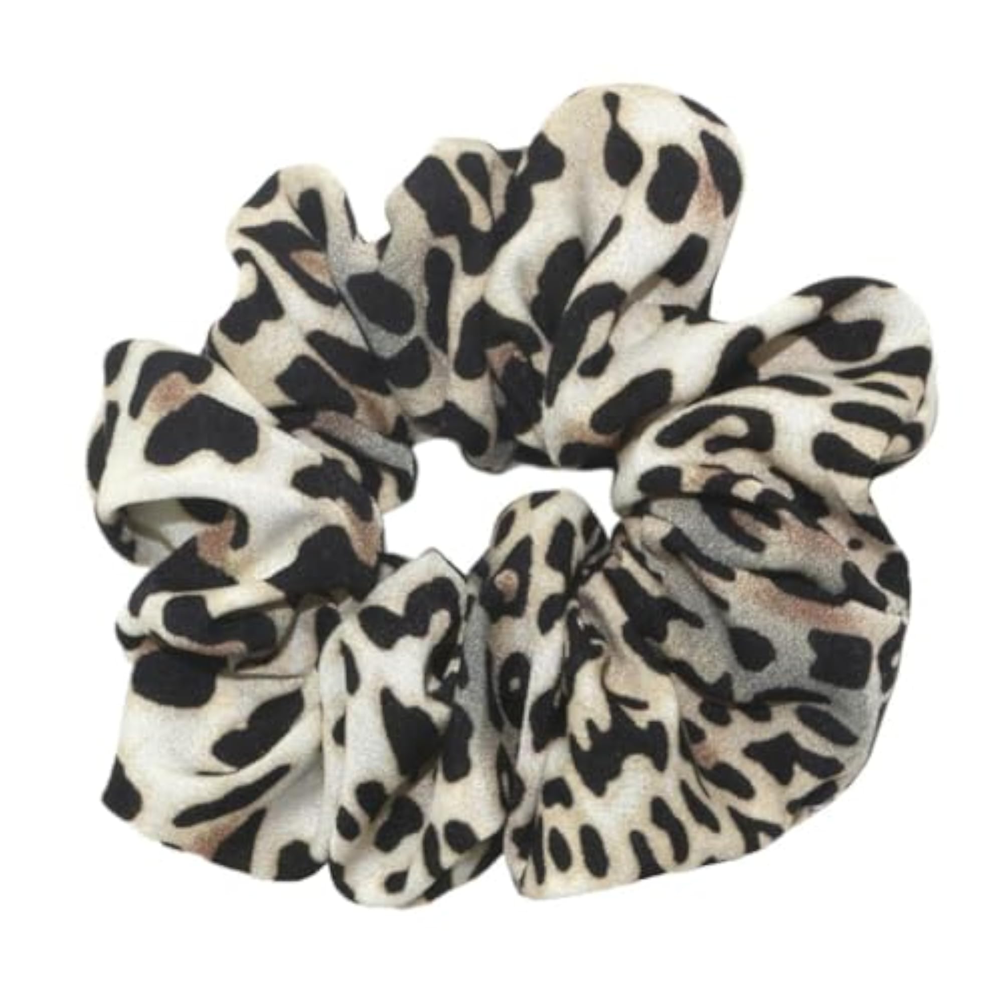 2 Pieces Women's Leopard Scrunchies Ponytail Holder, Light Leopard