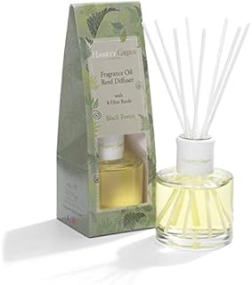 Hassett Green London Fragrance Oil Reed Diffuser - 100ml Glass Bottle with 8 Fibre Reeds - Black Forest