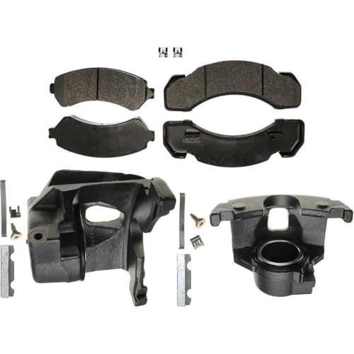 Image of Zgqbkj 1 Pack of Rear Brake Pads and Disc Brakes Calipers fits Freightliner MT35 2005 2004 5.9L l6, fits Freightliner MT45 1999 1998 2000 2001 2002 2003 2004 2005 5.9L l6 Metallic Pad