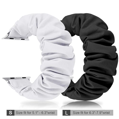 Image of Greatfine Scrunchie Band Compatible with Apple Watch Bands 38mm 40mm 41mm 42mm 44mm 45mm 46mm 49mm Women, Elastic Scrunchie Watch Strap for iWatch Watch Series 11 10 9 8 7 6 5 4 3 2 1 SE 3 2 Ultra 3 2