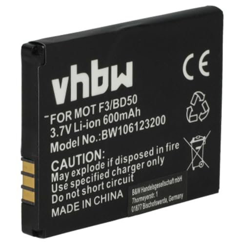 vhbw Akku kompatibel mit AVM Fritz!Fon C4, C5, EM25, EM325, M2, M325, MT-F schnurlos Festnetz Telefon (600mAh, 3,7V, Li-Ion)