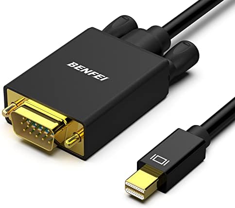 BENFEI Mini DisplayPort to VGA Cable, Mini DisplayPort to VGA 6 Feet Cable (Thunderbolt 2 Compatible) with MacBook Air/Pro, Surface Pro/Dock, Monitor, Projector