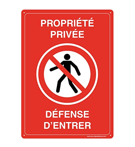 Panneau rigide propriété privée AUA SIGNALETIQUE haute durabilité 350x490 mm