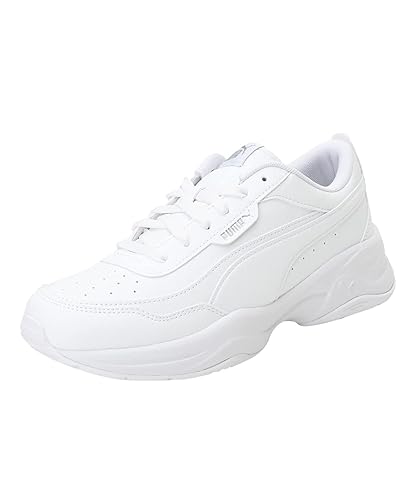 PUMA Damen Cilia Mode Sneakers, Basic Sneakers Damen - 41 EU - Puma White Puma Silver