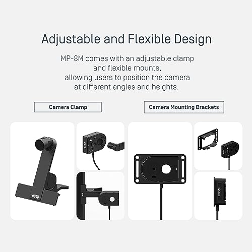 Webcam USB 4K Ipevo MP-8M avec micro réduction bruit IA et support flexible - 6