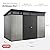 Keter Artisan 11x7 Modern Resin Outdoor Storage Shed Kit-Perfect to Store Patio Furniture, Garden Tools Bike Accessories, Beach Chairs and Lawn Mower, Grey & Black