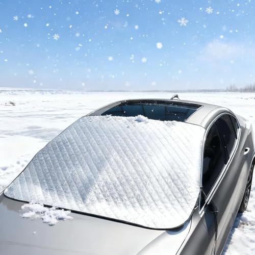 Car Windscreen Cover, Car Windshield Cover Winter, Windscreen Cover For Snow Ice Frost Sun Uv Dust Protection, Foldable Sun Shadev Trucks, SUVs & Vans, Universal Fit Shades Protects Dashboard