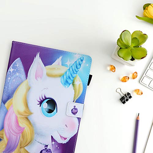 Dteck Universal Case For Most 9.6"-10.5" Tablets - Fold Stand Case For 10 10.1 10.4 Inch Android Tablet/Lenovo Tab 10" 10.1 10.3 /Magch T10 10.1 Inch/Galaxy Tab 10.1 10.3 10.5 Inch (Fairy Unicorn) #TOP3